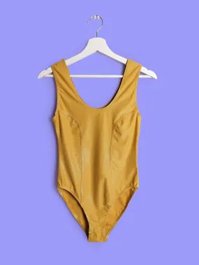 90's Gold Bodysuit Liquid Yellow - size XS-S