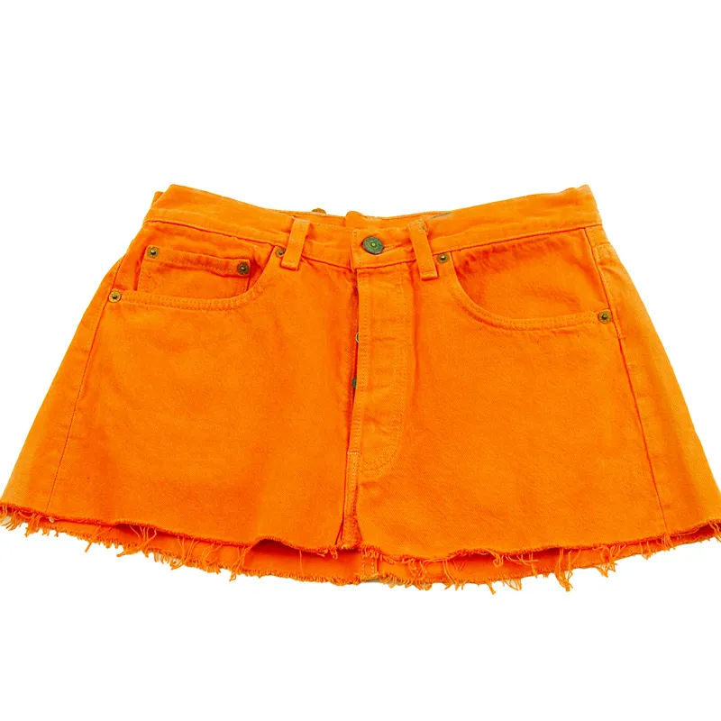 90s Levis Orange Mini Skirt - 10