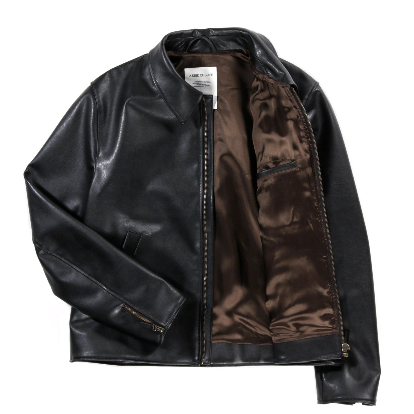 A KIND OF GUISE VALON VEGAN LEATHER JACKET JET BLACK