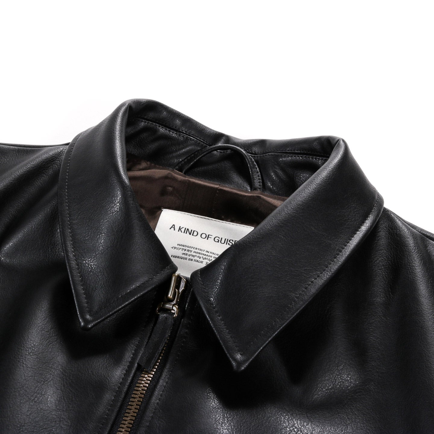 A KIND OF GUISE VALON VEGAN LEATHER JACKET JET BLACK