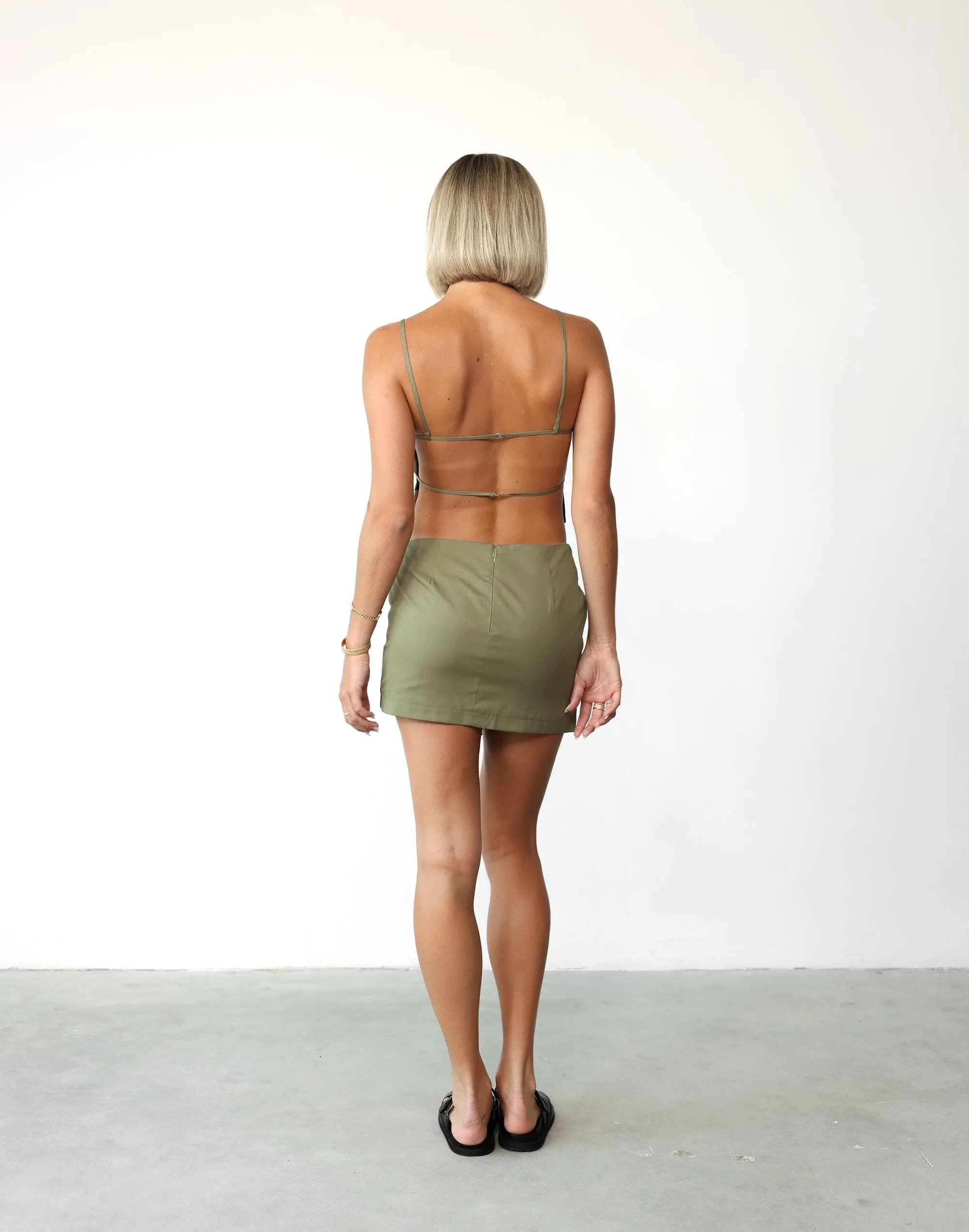 Adeola Mini Skirt (Khaki)