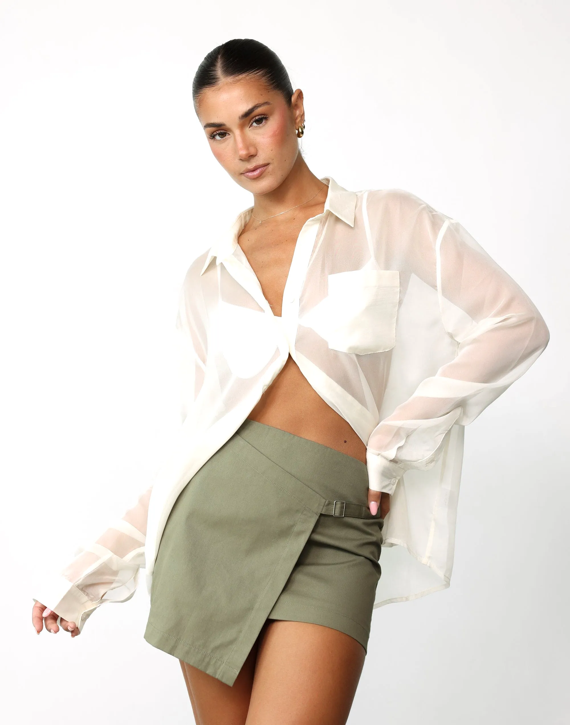 Adeola Mini Skirt (Khaki)