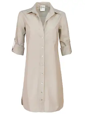 Alex Shirt Dress Light Tan Weathercloth