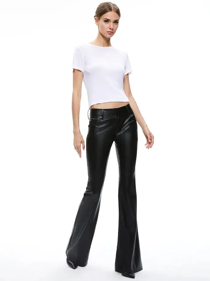 Alice + Olivia - Stacey Vegan Leather Pants - Black