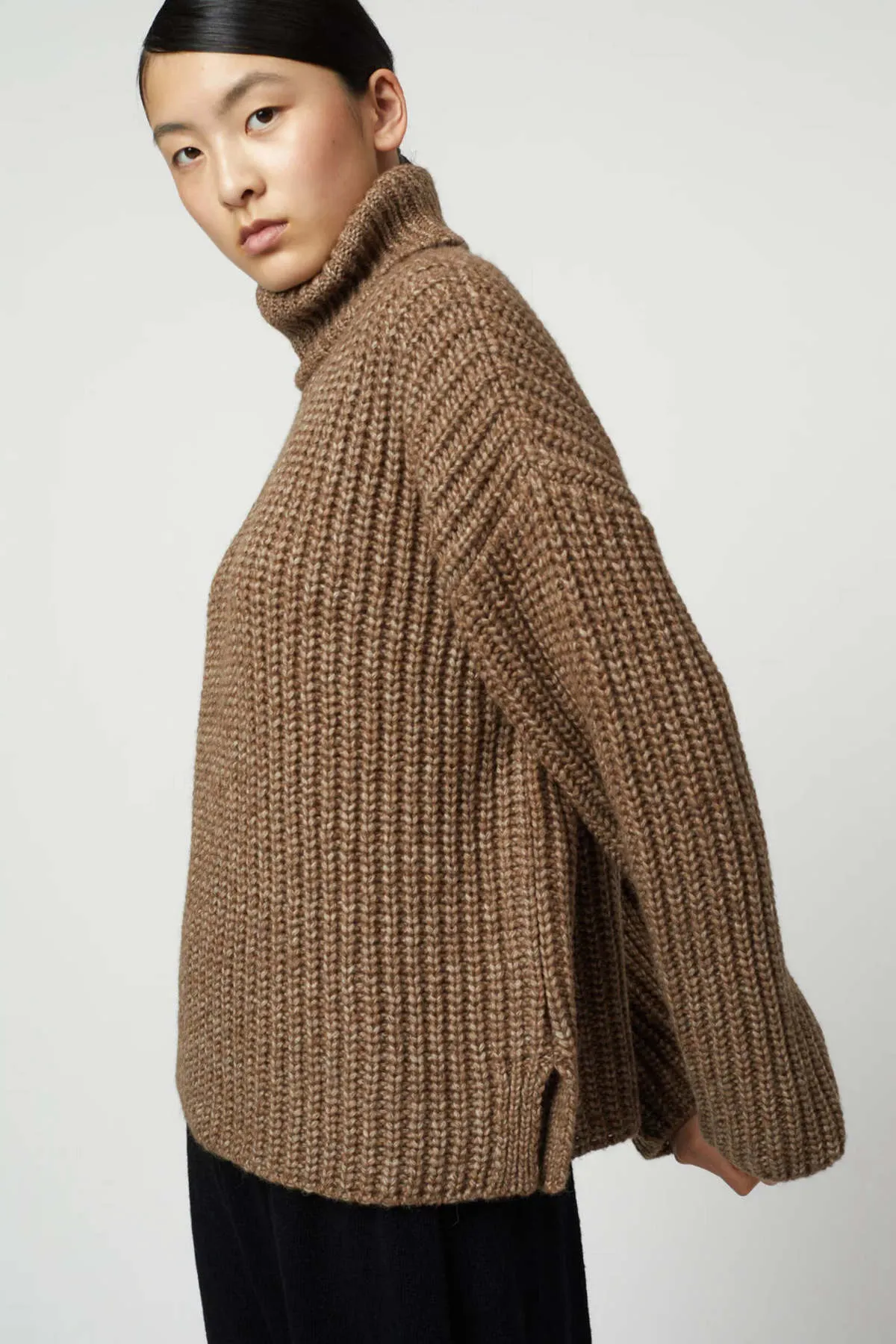 Alpaca Rib Turtleneck