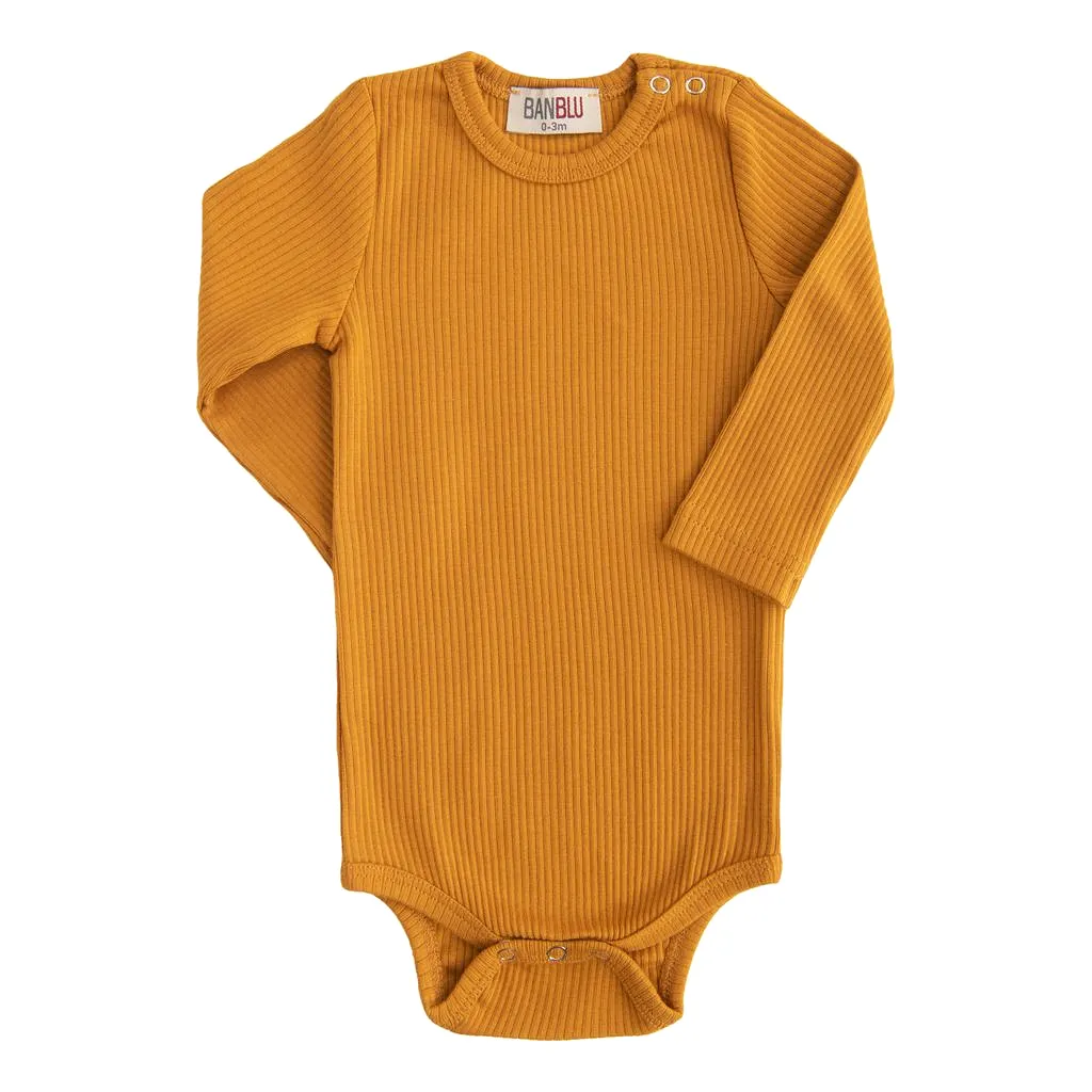 Amber Orange LS Modal Bodysuit