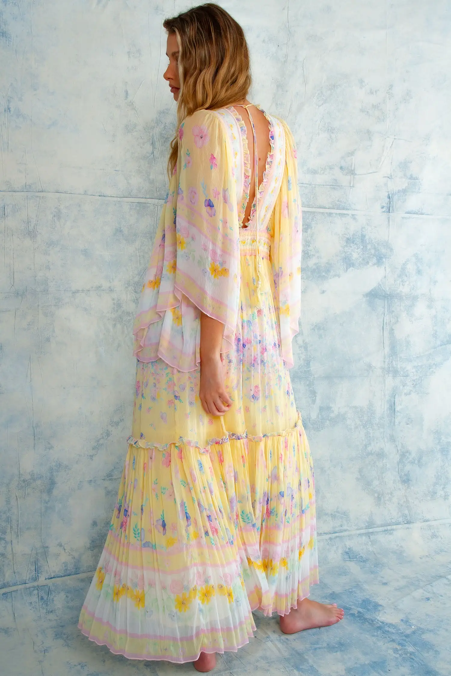 Angel Maxi Dress - Flowerbomb Lemon