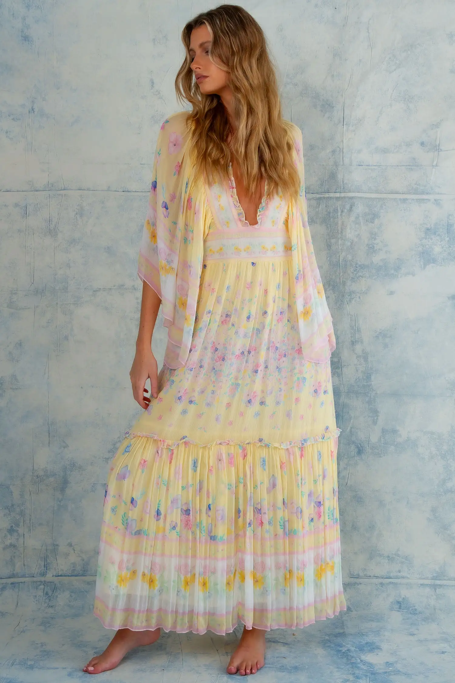 Angel Maxi Dress - Flowerbomb Lemon