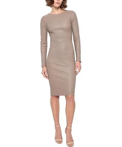 As By Df Mrs. Smith Stretch Leather Dress