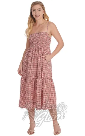 Banned Red Cherry Sweet Pea Dress - L left only