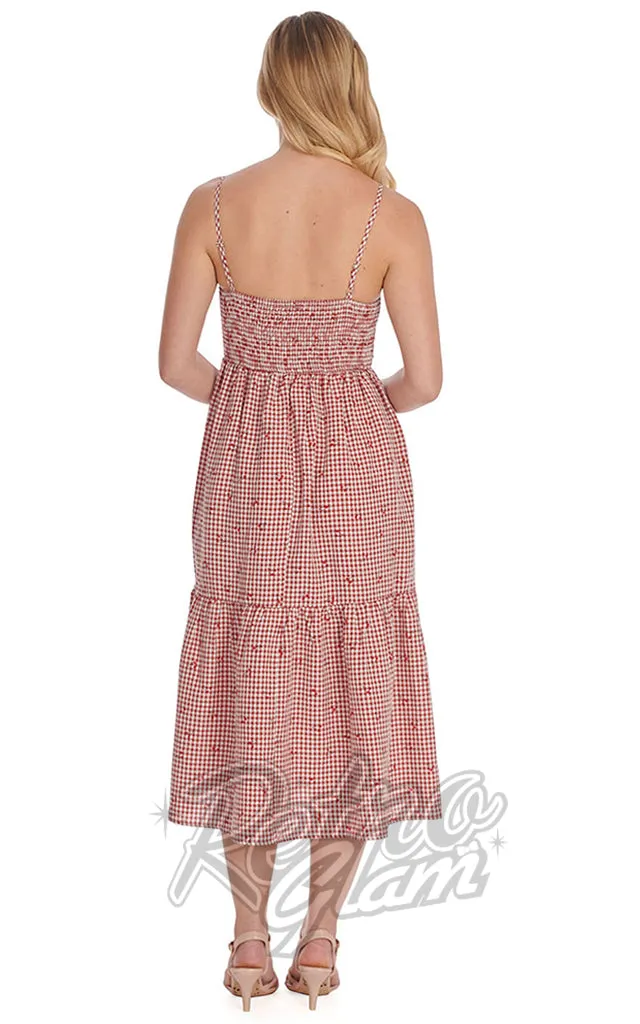 Banned Red Cherry Sweet Pea Dress - L left only