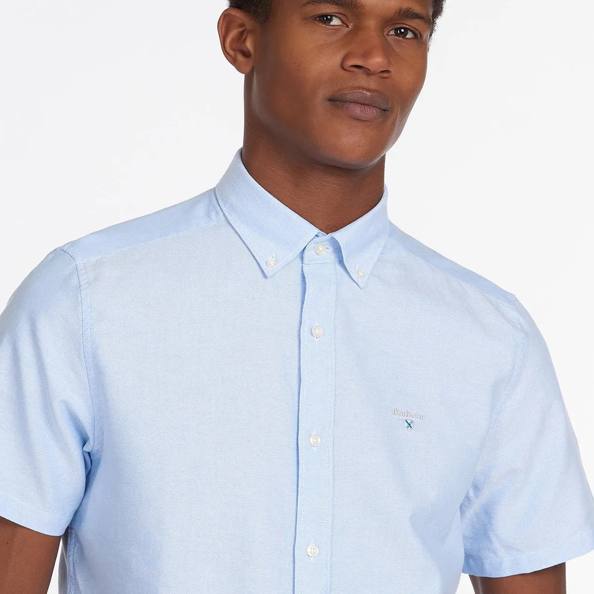 Barbour - Oxford 3 Tailored Fit SS Shirt in Sky Blue