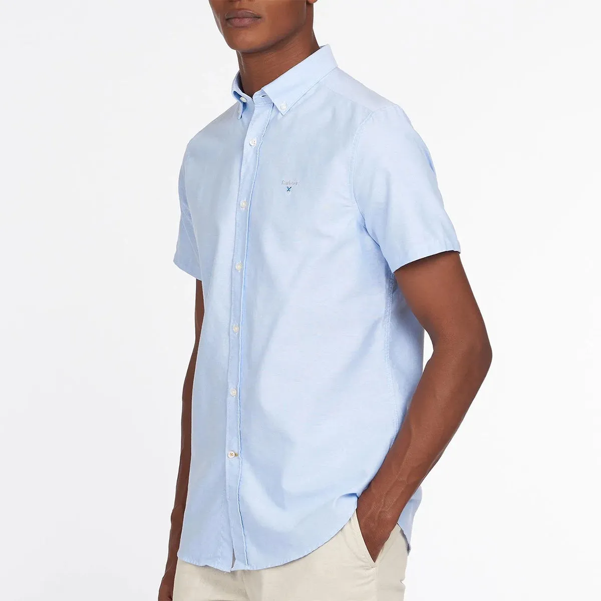 Barbour - Oxford 3 Tailored Fit SS Shirt in Sky Blue