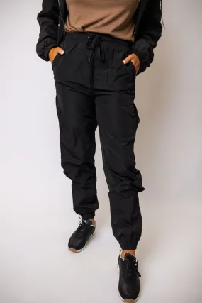 Black Side Mesh Joggers