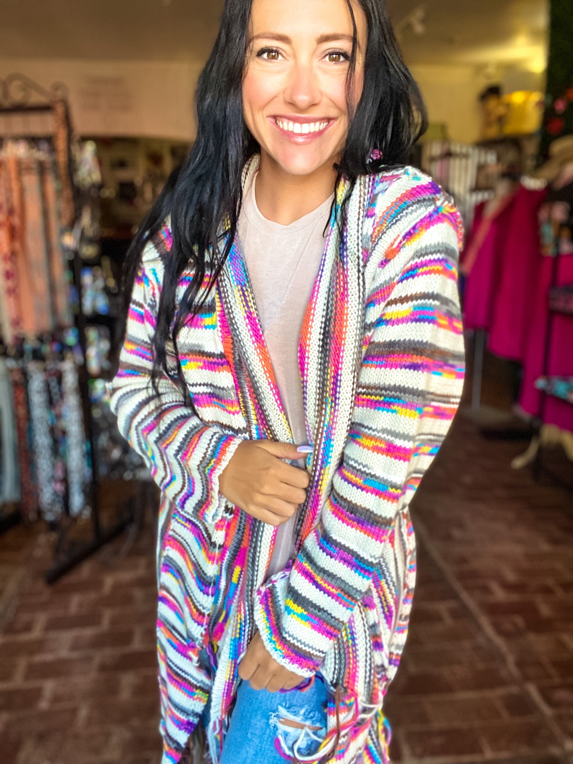 Bright Sunset Sweater Cardigan