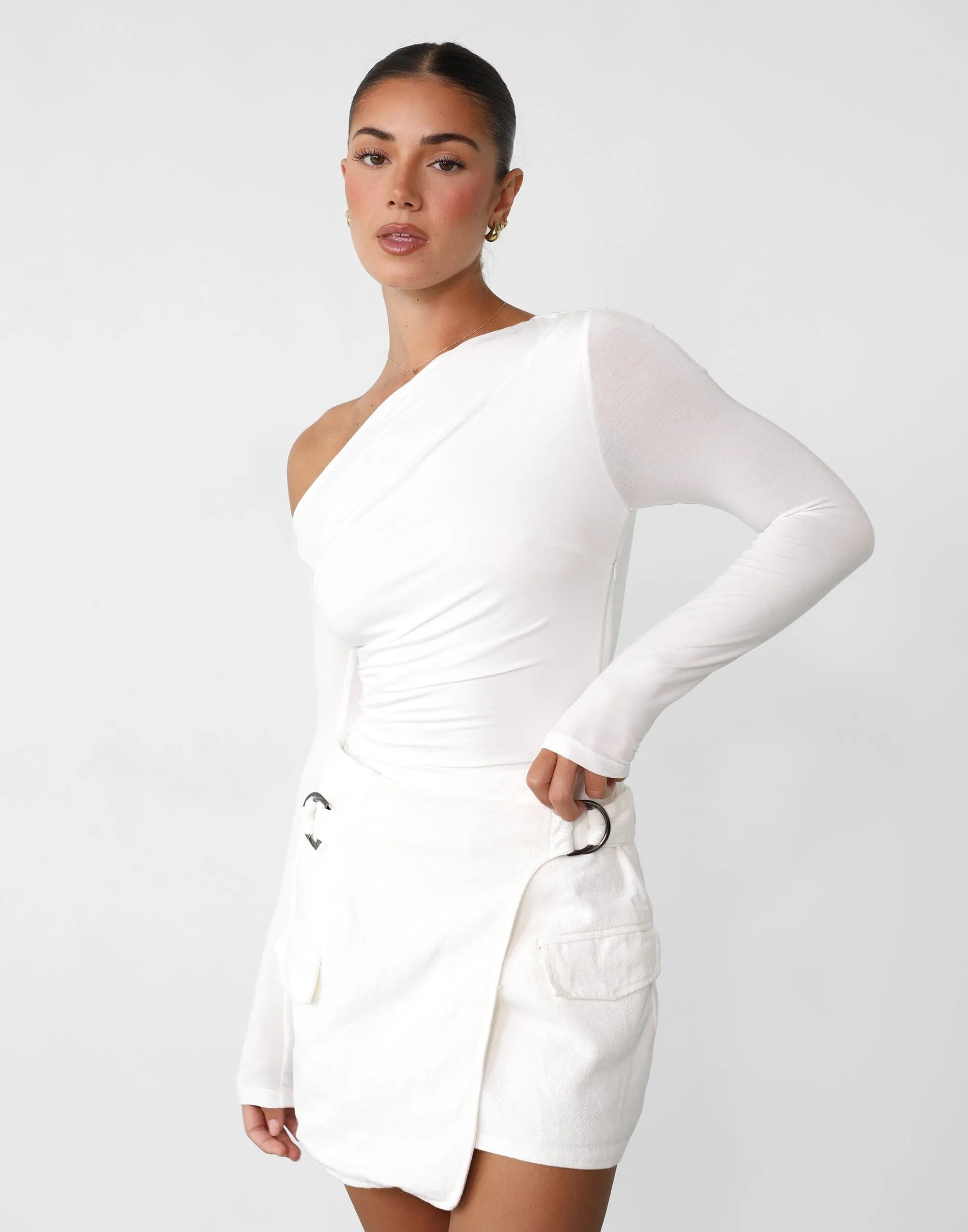 Calypso Mini Skirt (White)