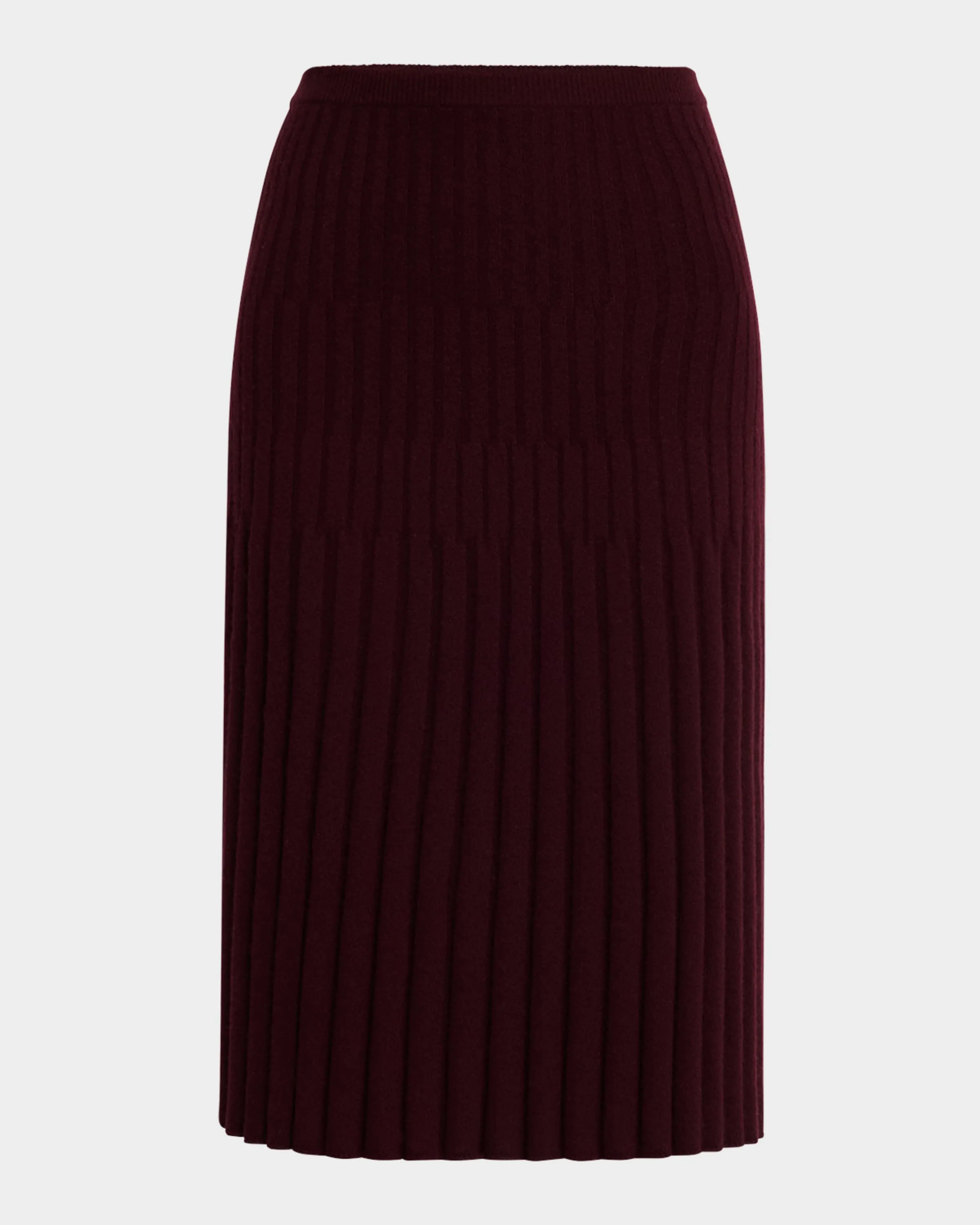 Cashmere Variegated Rib Midi Skirt