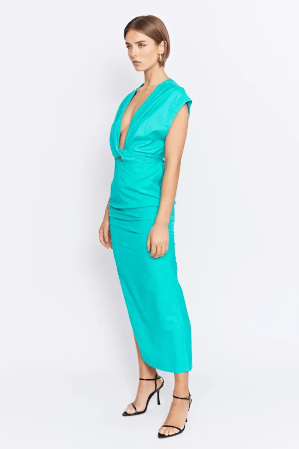 Clifton Midi Dress Emerald