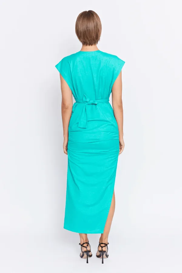 Clifton Midi Dress Emerald