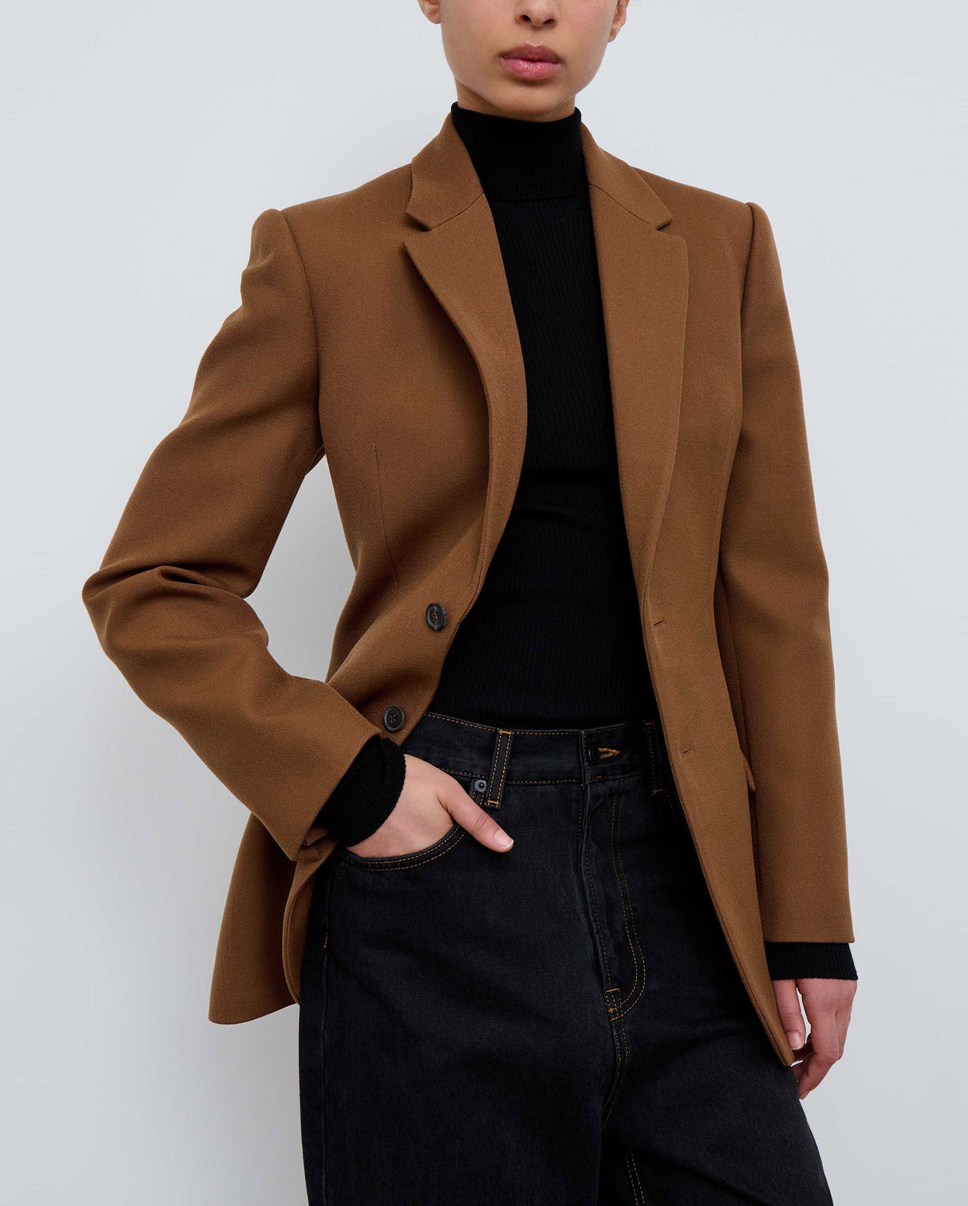 CONTOUR BLAZER / BROWN