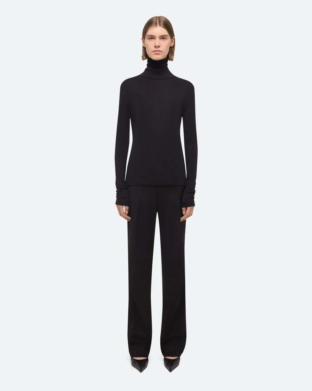 Cotton Turtleneck - Black