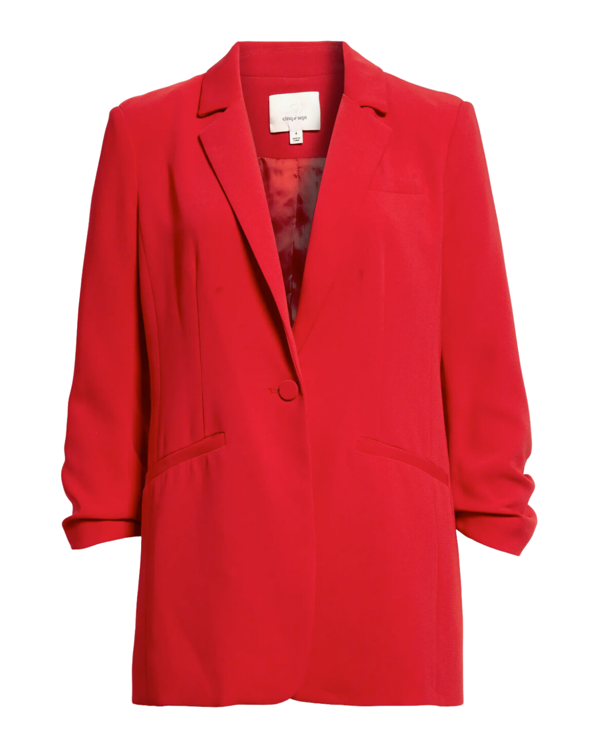 Crepe Khloe Blazer (Warm Cranberry)