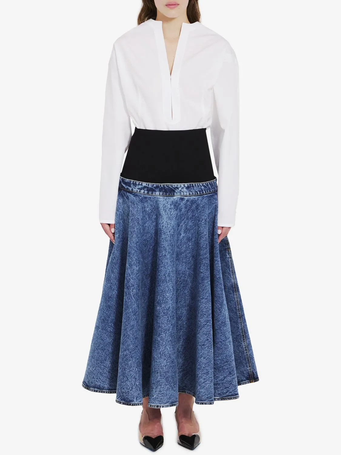 DENIM MIDI SKIRT