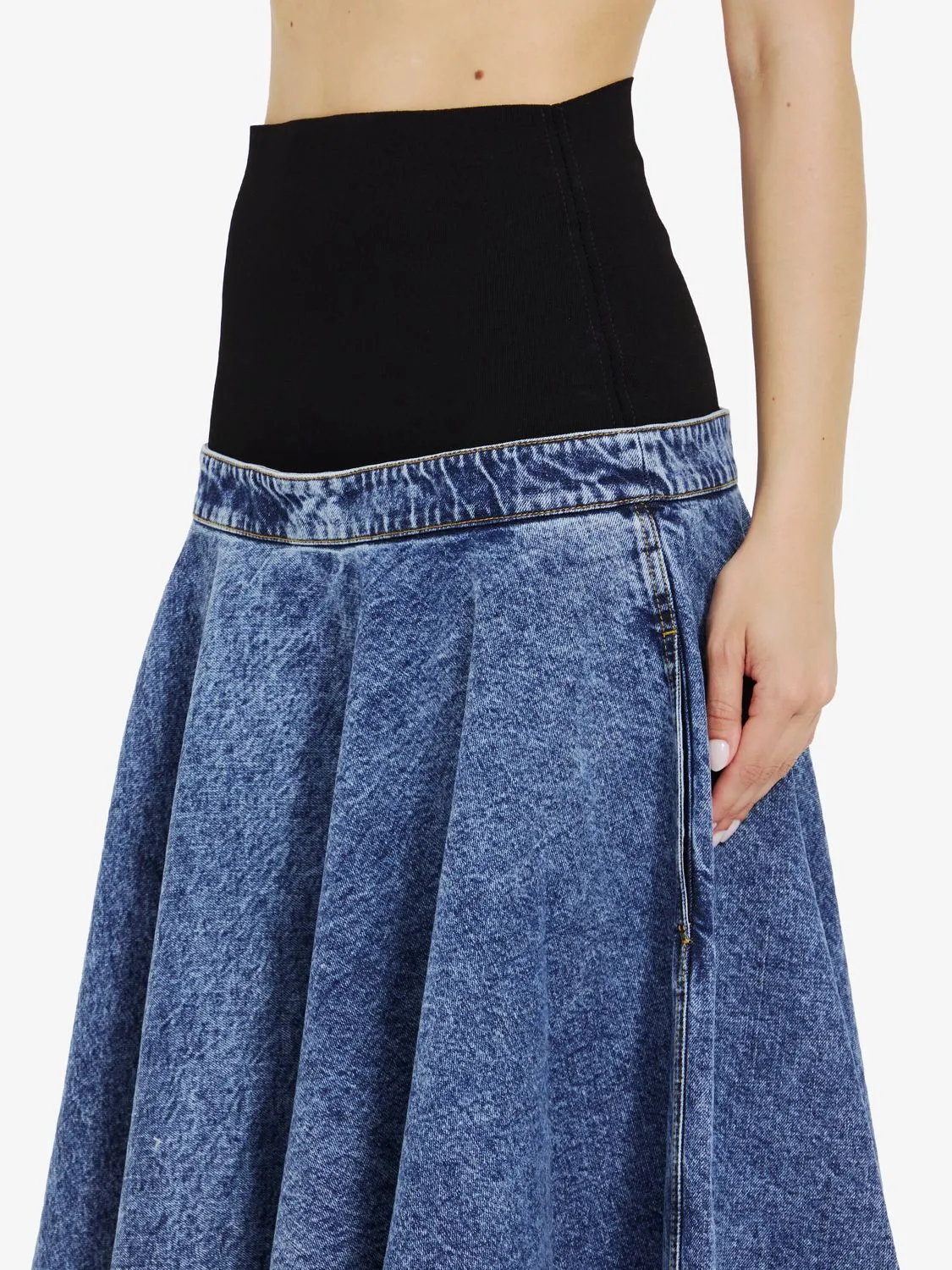 DENIM MIDI SKIRT