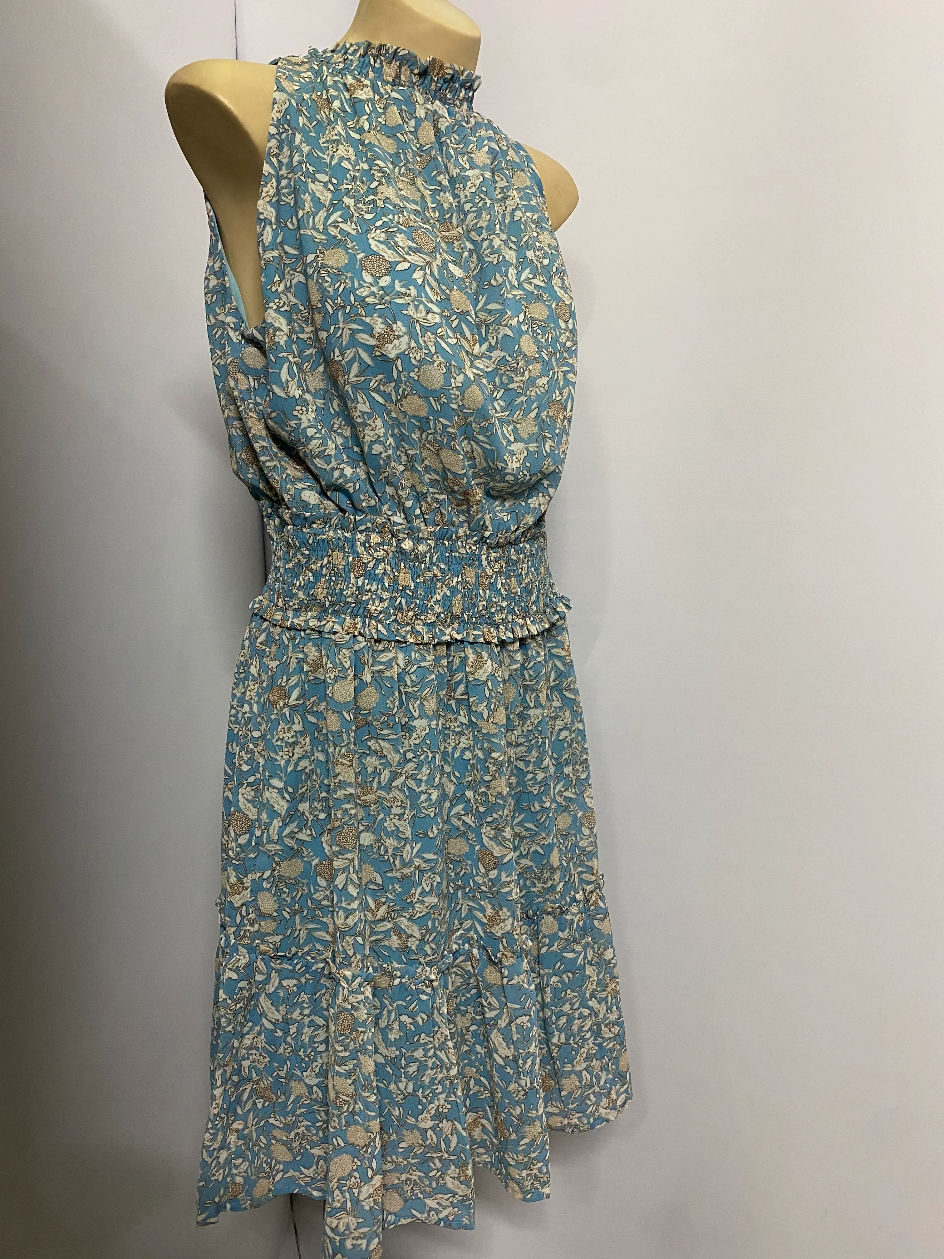 Doe and Rae Ladies Blue Floral Dress