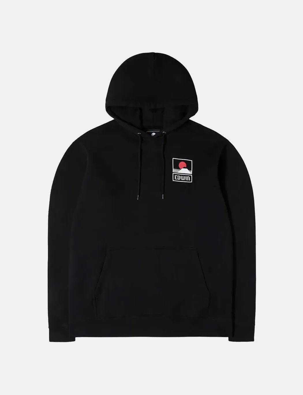 Edwin Sunset on MT Fuji Hoodie - Black