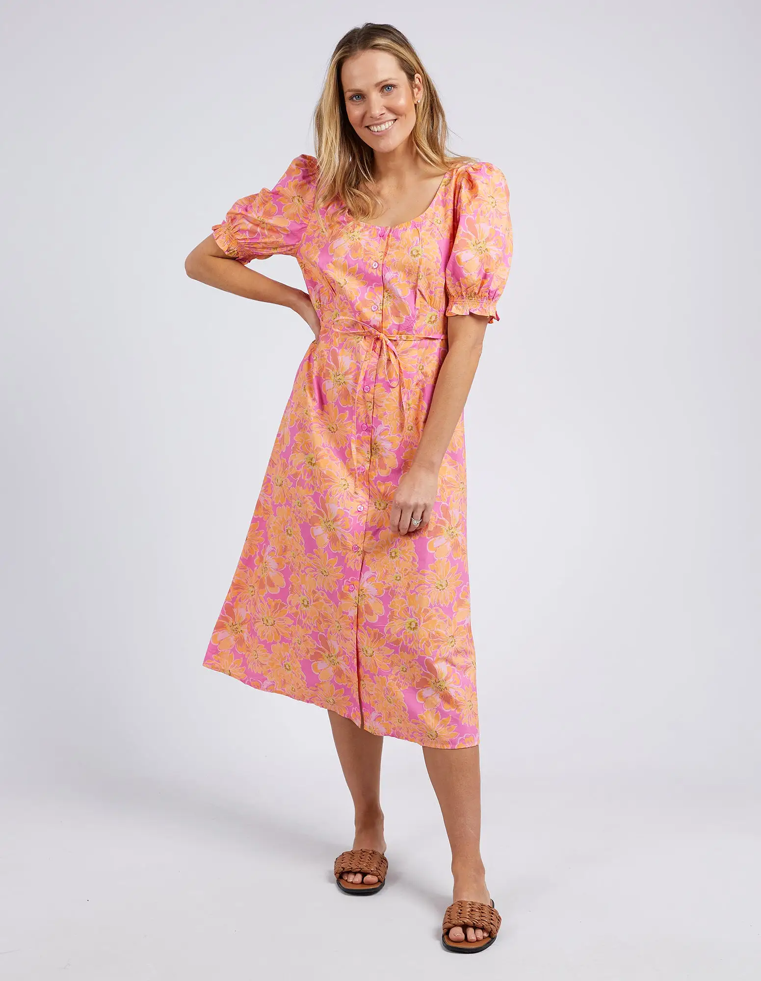 Elm Fuchsia Floral Dress - Fuchsia Floral Print