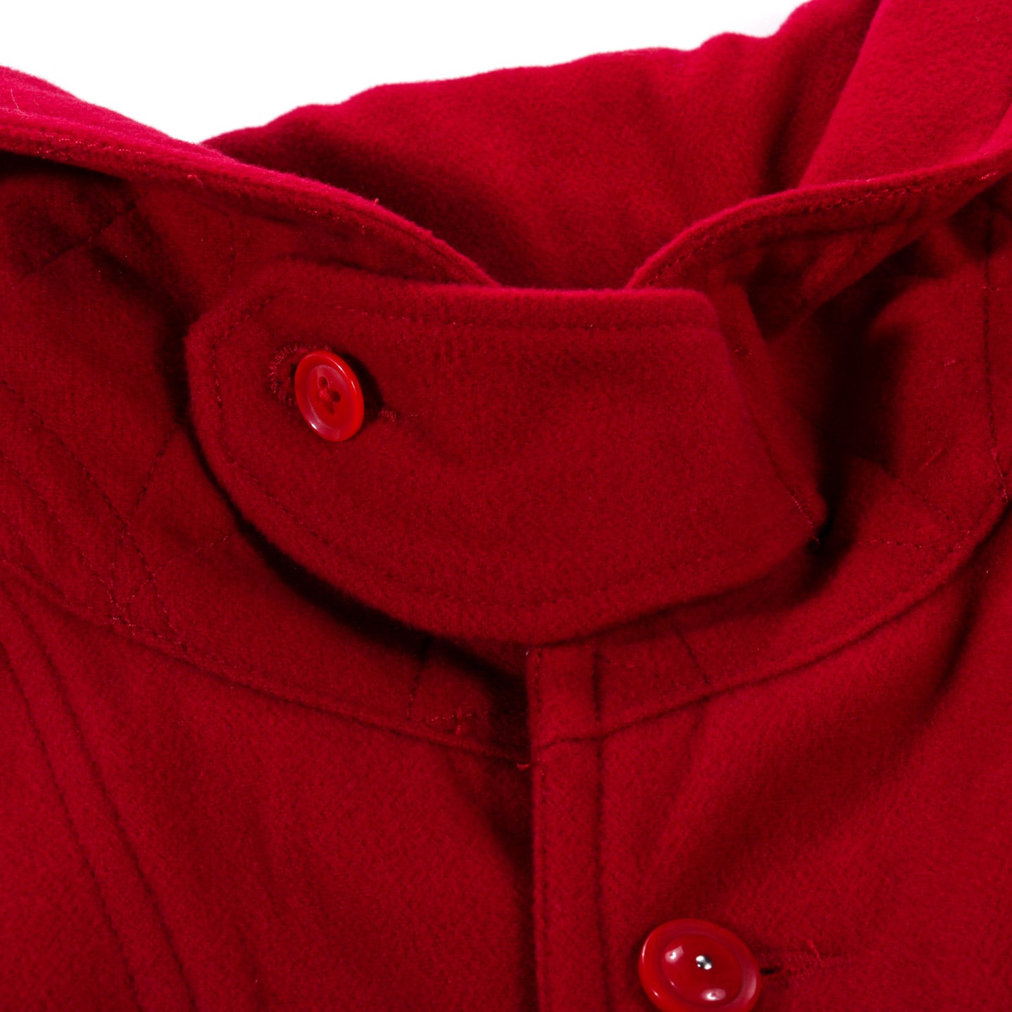 ENGINEERED GARMENTS SHAWL COLLAR COVER JACKET RED POLY FAKE MELTON