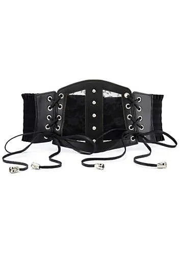 Faux Leather Corset Look Snap Fasten Belt by LASCANA | Look Again