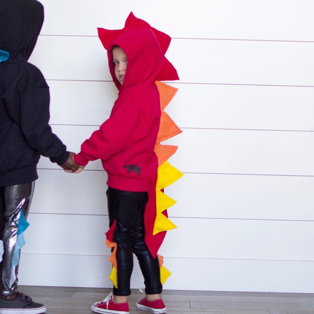 Fire Dragon Hoodie With Tail