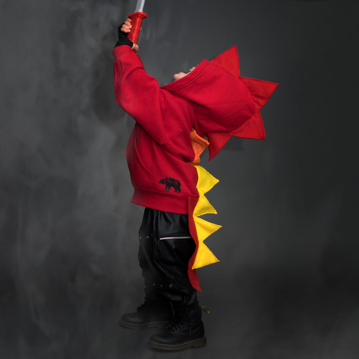 Fire Dragon Hoodie With Tail