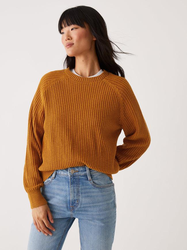 Frank And Oak Crewneck Sweater In Buckthorn Brown