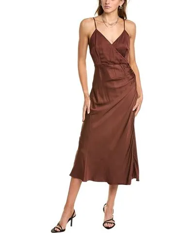 French Connection Ennis Satin Slip Midi Dress