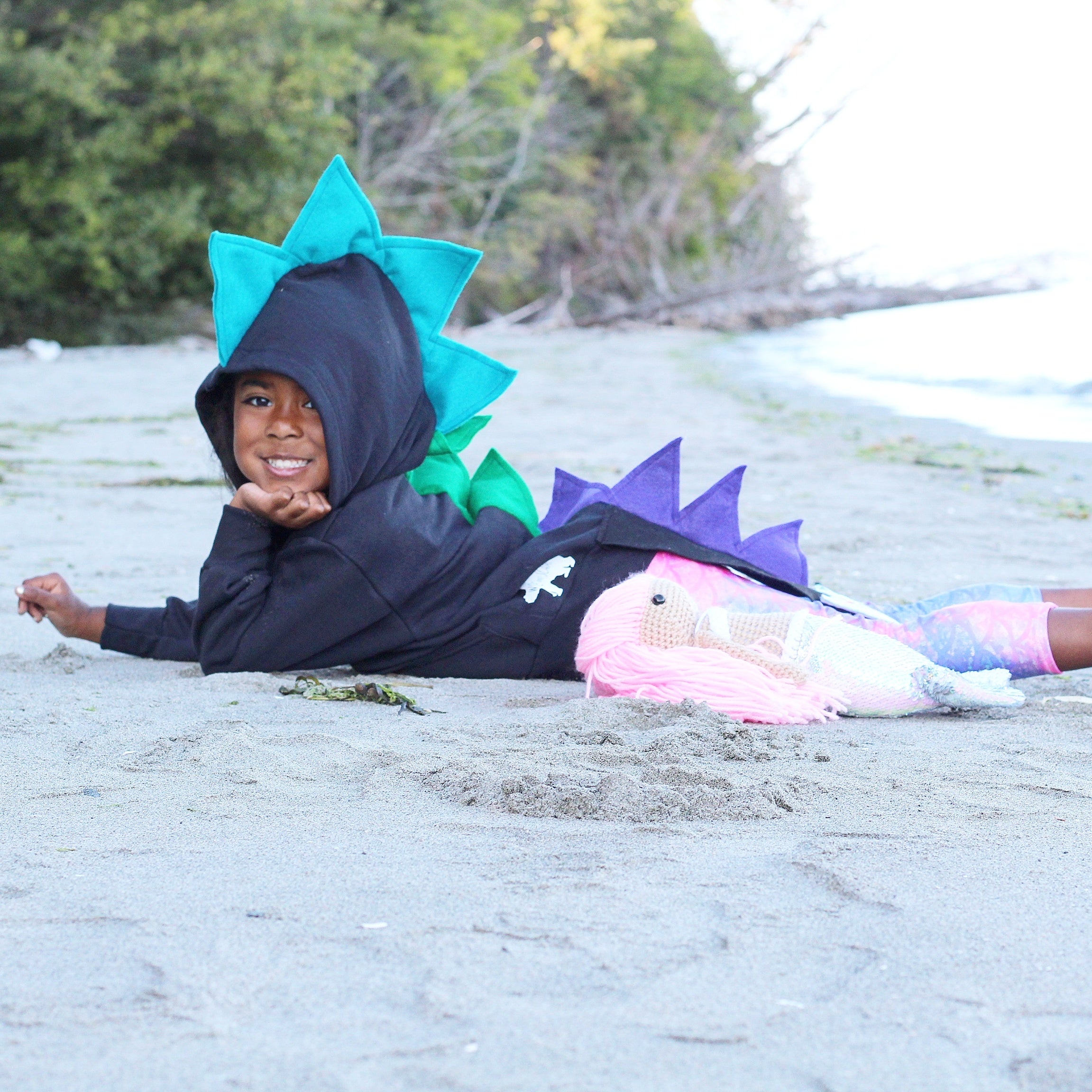 Girls Magical Mermaid Dragon Hoodie