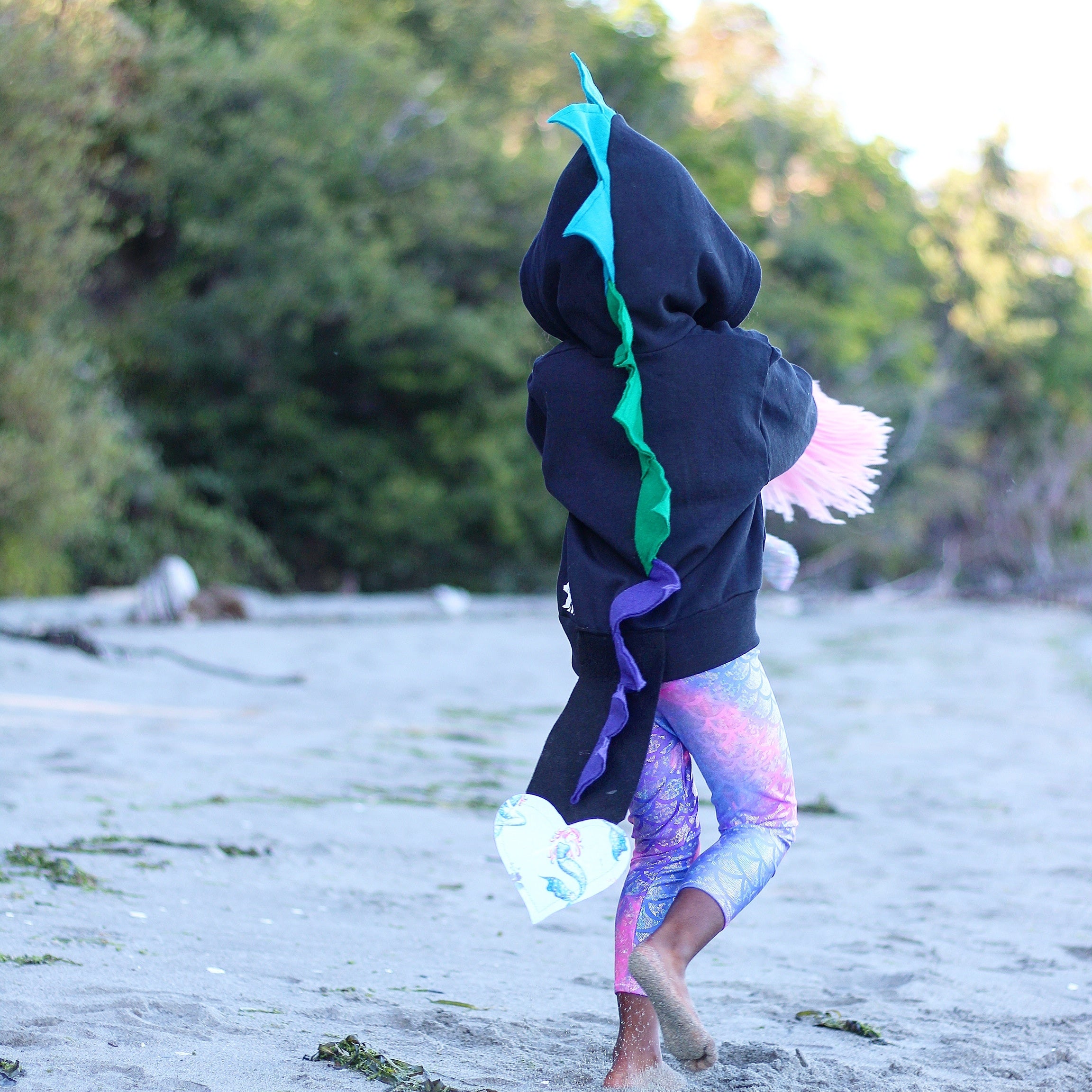 Girls Magical Mermaid Dragon Hoodie