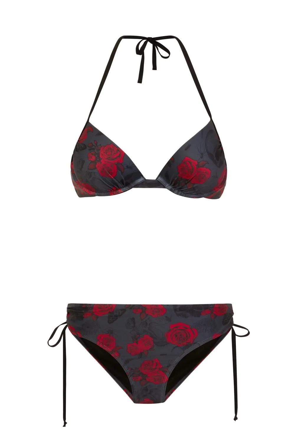 Hell Bunny - Bugs And Roses Bikini Pants | Dark Ages