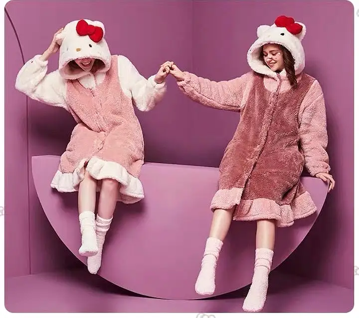 Hello kitty pyjamas lounge dress coat