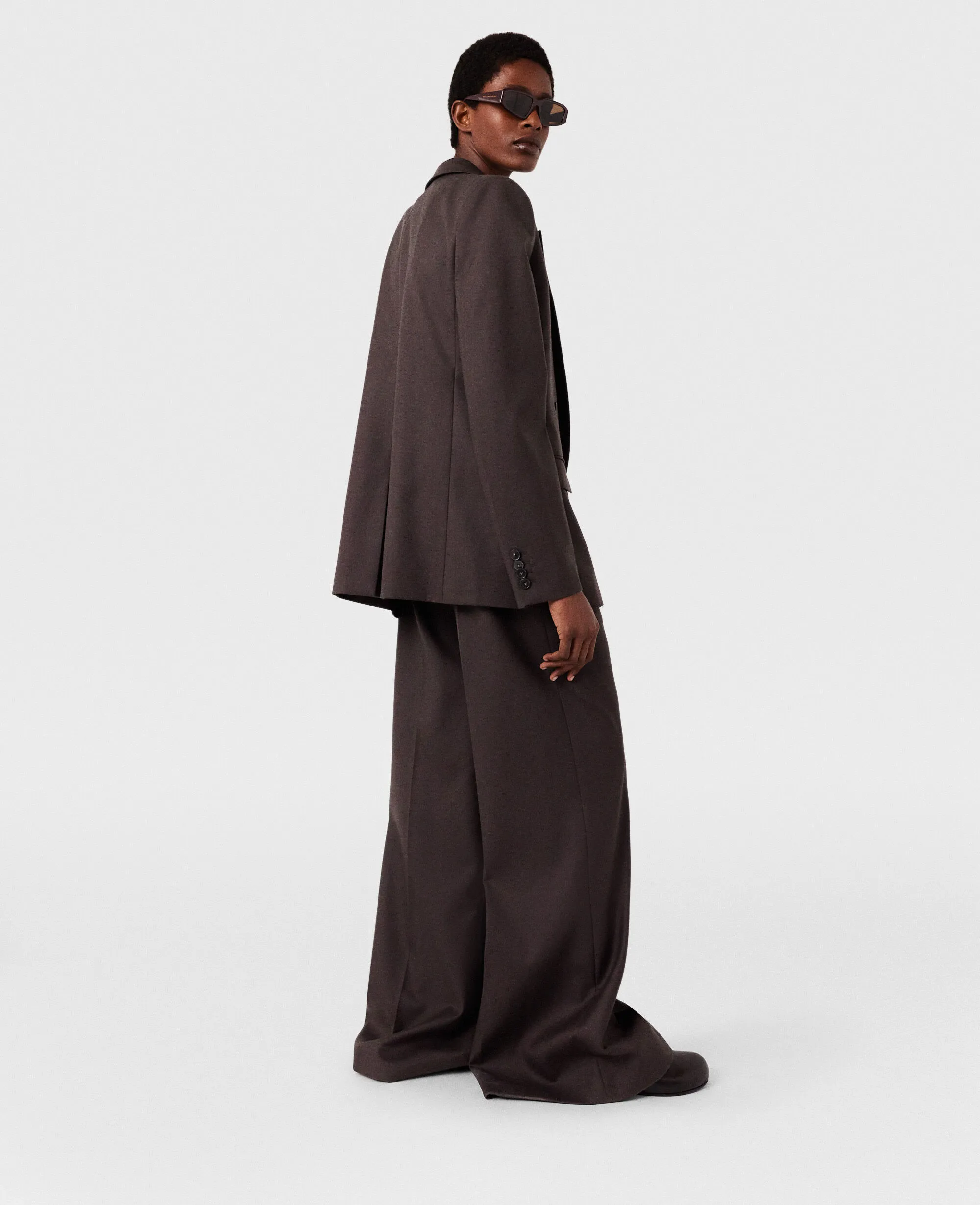 High-Rise Wide-Leg Wool Pants