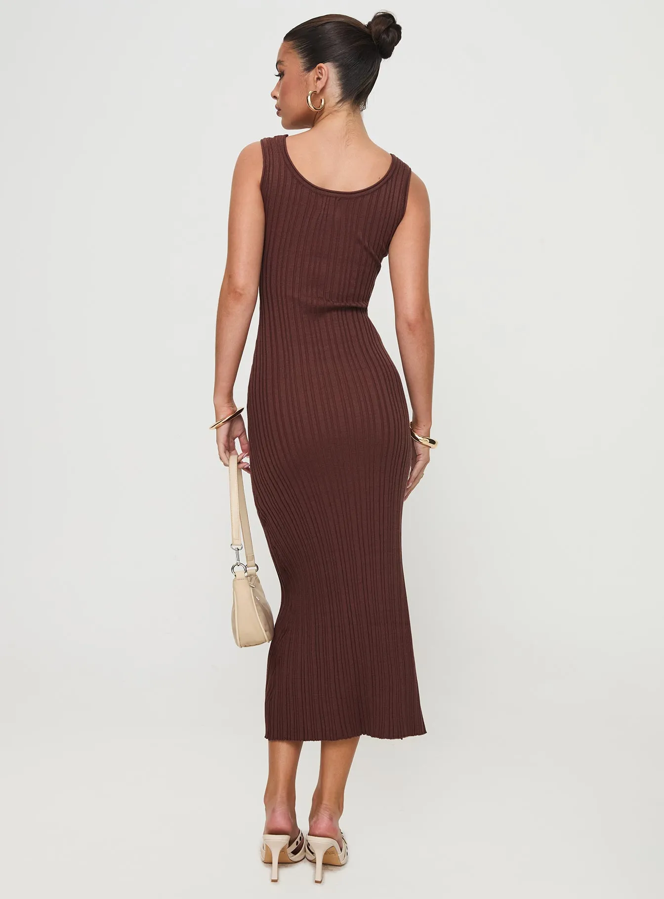 Jackman Midi Dress Brown