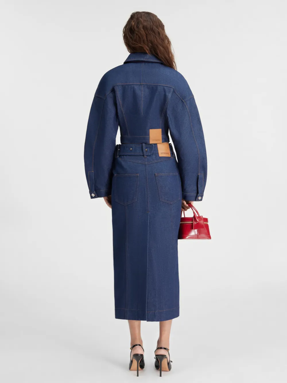 Jacquemus La Veste De-Nimes Obra in Navy/Brown