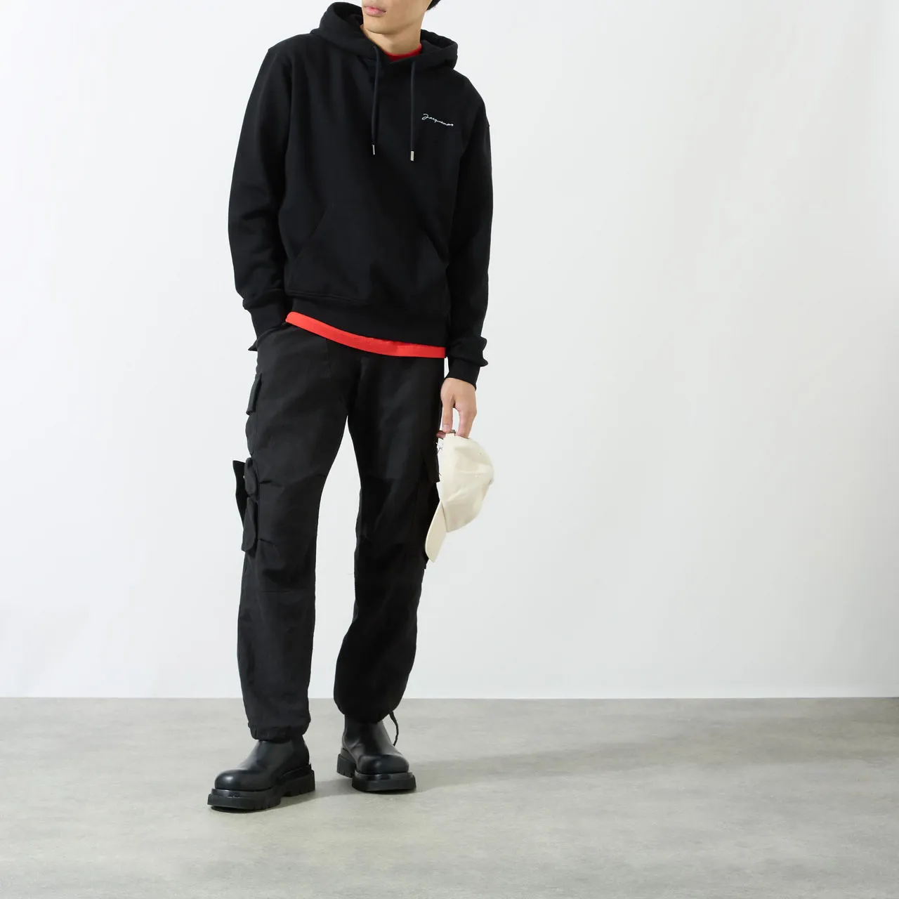 JACQUEMUS The Sustainable Edit Brode Logo Hoodie - Black