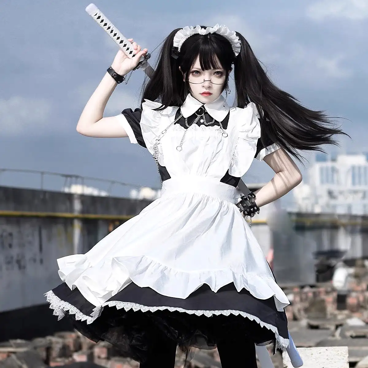 Japan anime maid dress set cosplay