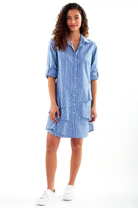 Jenna Dress Indigo Stripe - Webstore Exclusive