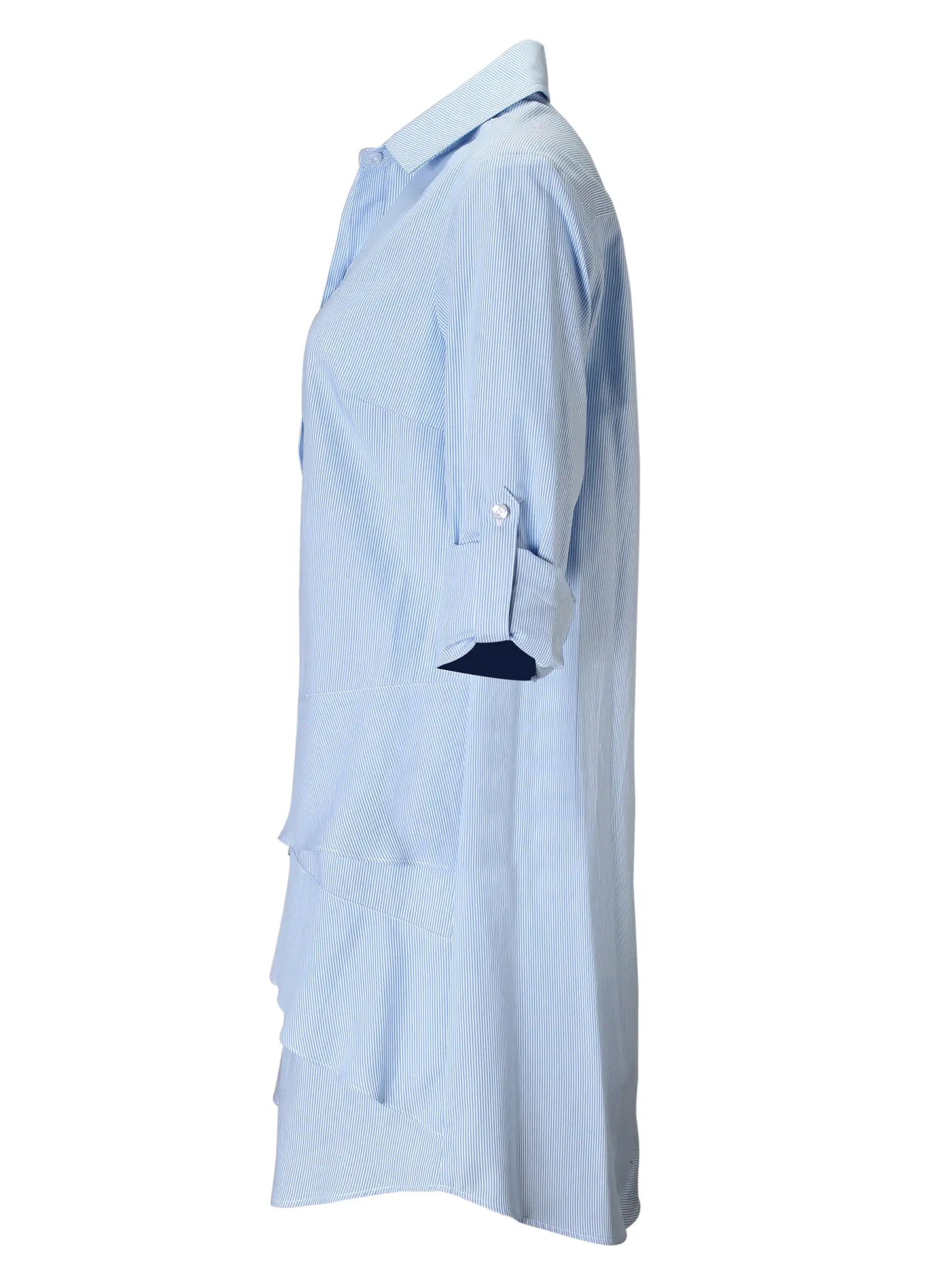 Jenna Dress Light Blue Mr. French Stripe