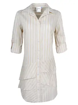 Jenna Dress Natural/White Stripe - Webstore Exclusive