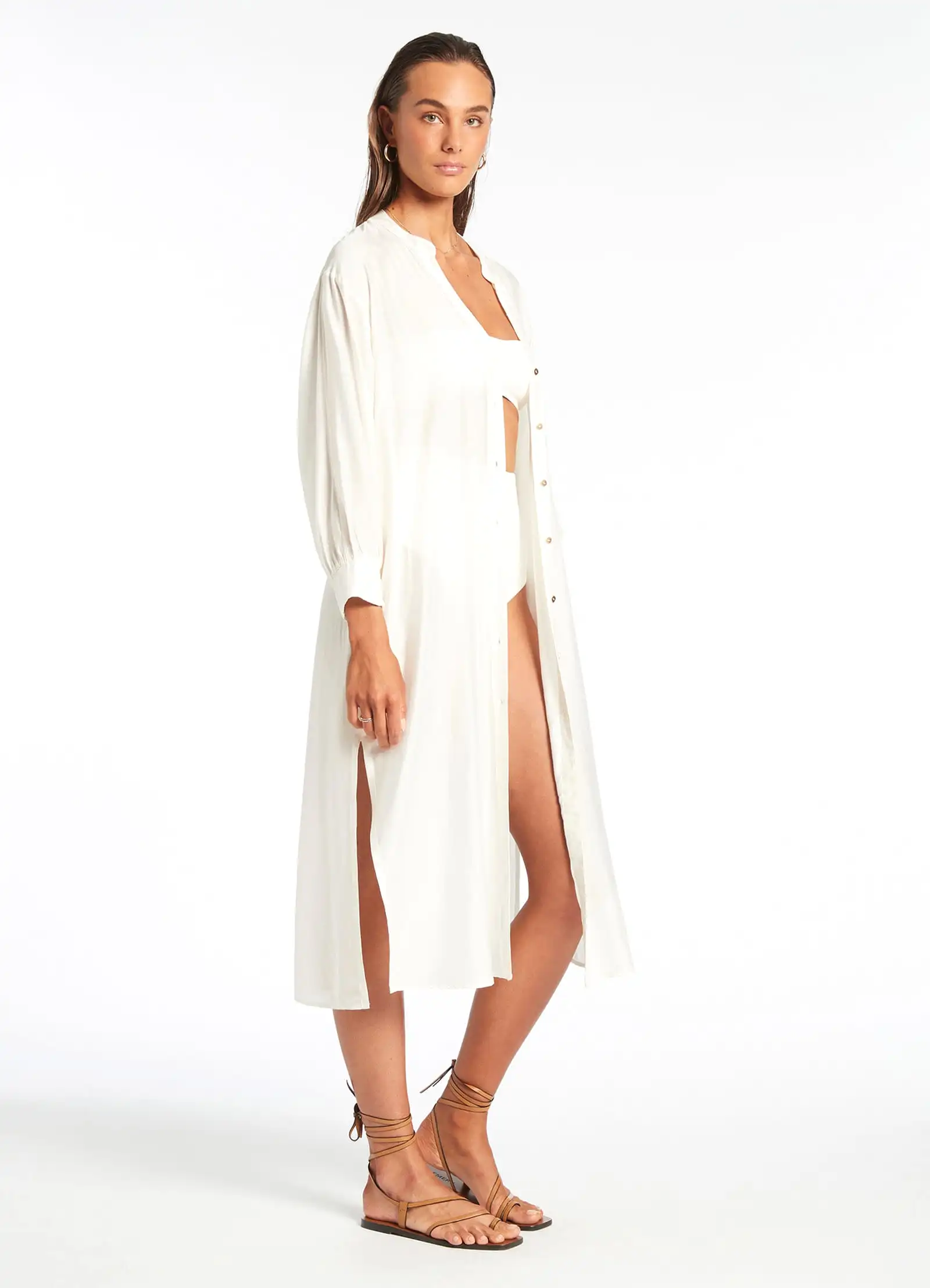 Jetset Shirt Dress - Cream